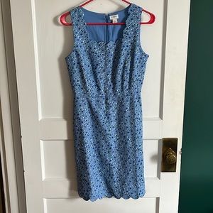J. Crew blue floral dress size 0